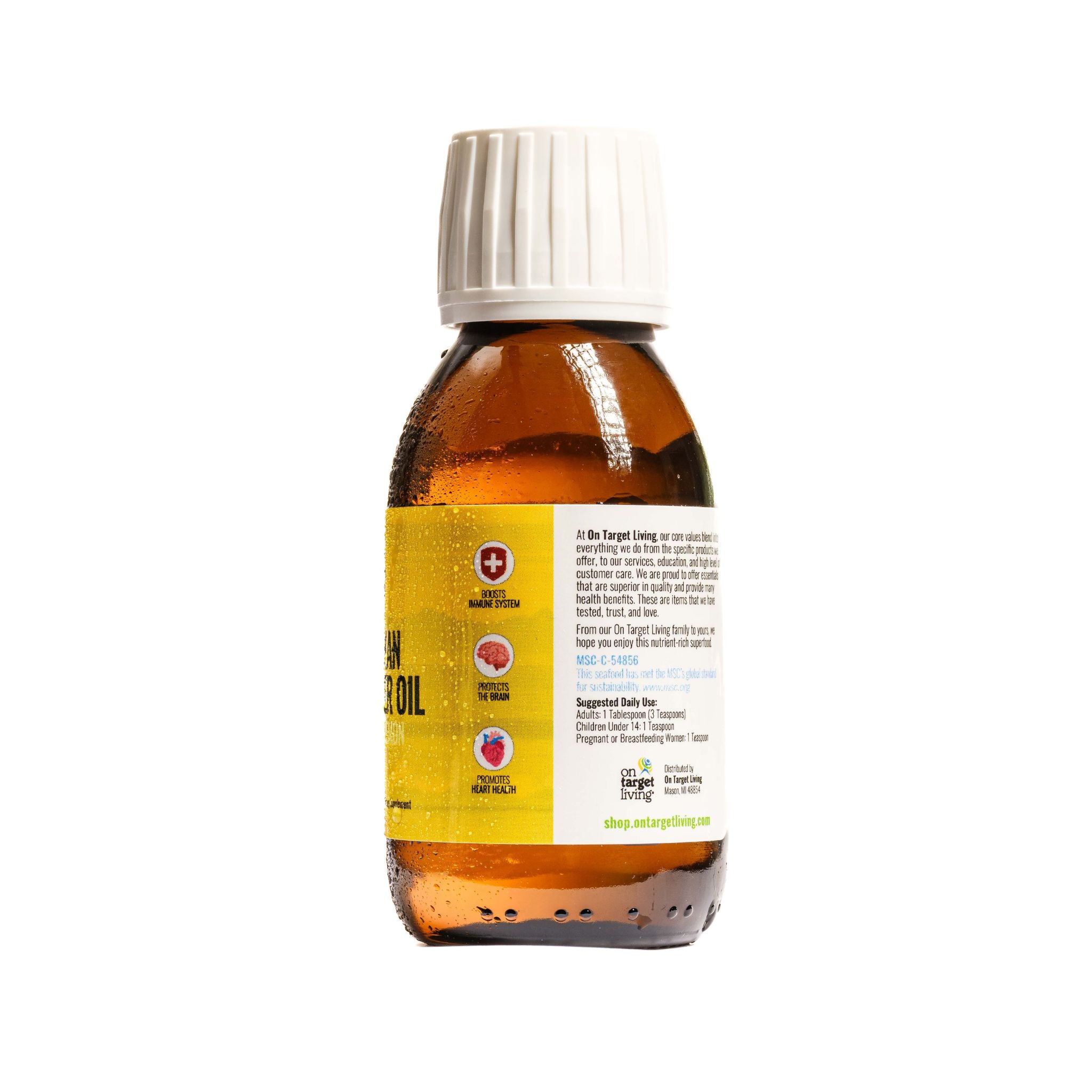Cod Liver Oil Organic Lemon Flavor 3.33 oz