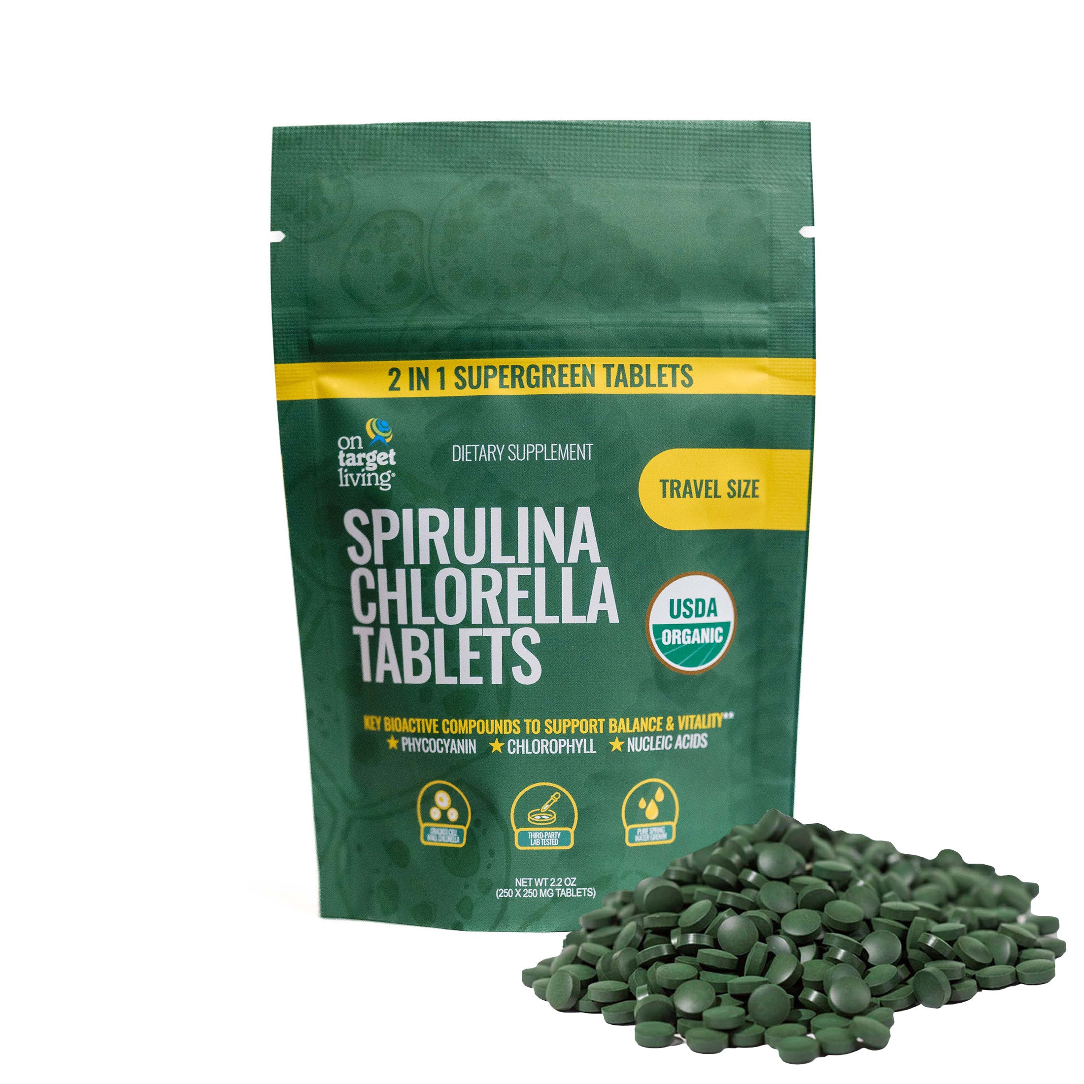 Spirulina Chlorella 50/50 Travel Size