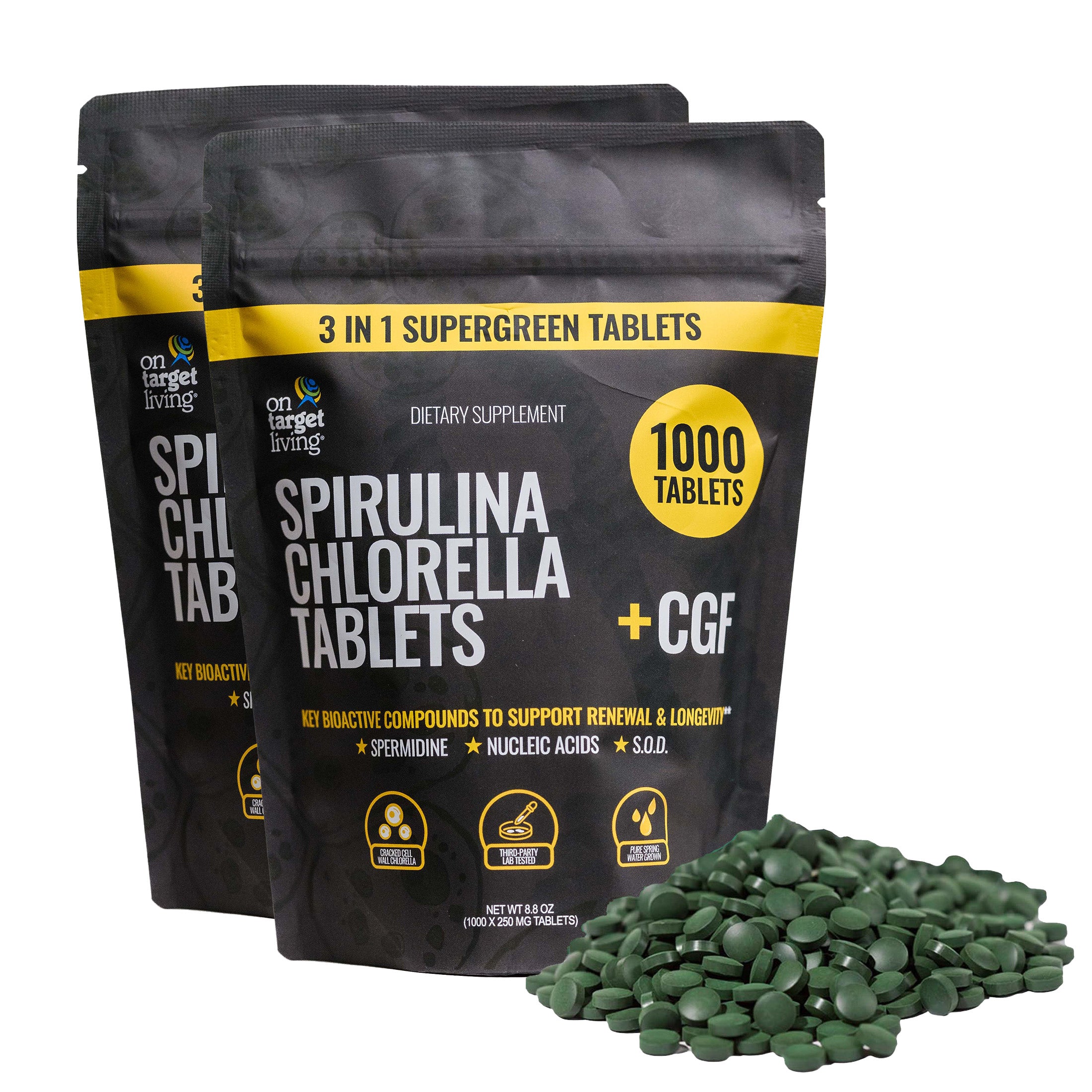 Spirulina Chlorella CGF (2-Pack)