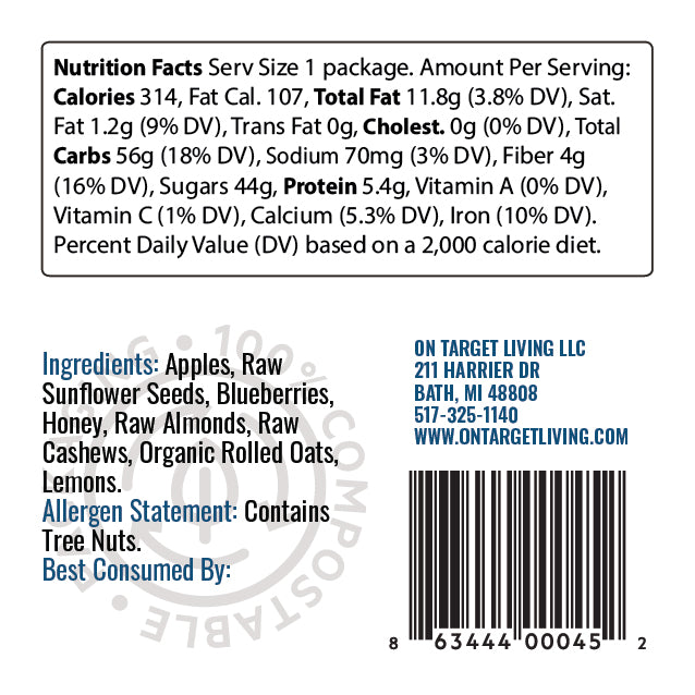 OTL Food Bar 12 Pack- Lemon Blueberry