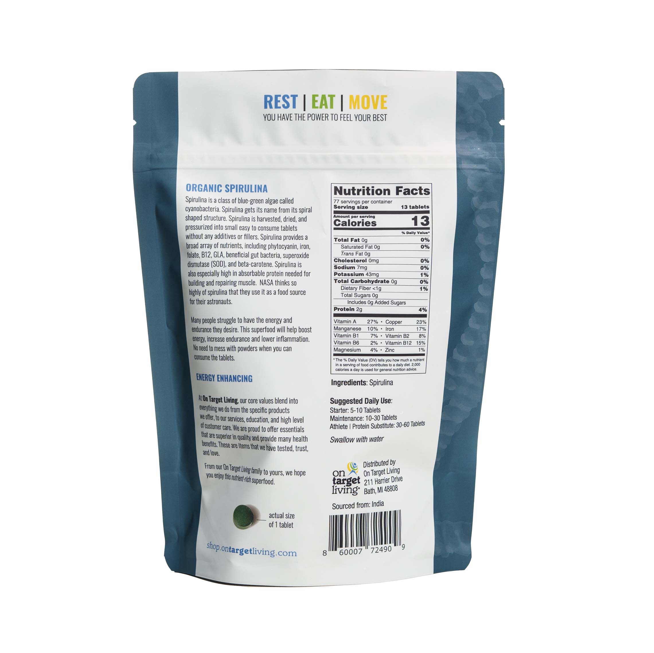 Organic Spirulina Tablets