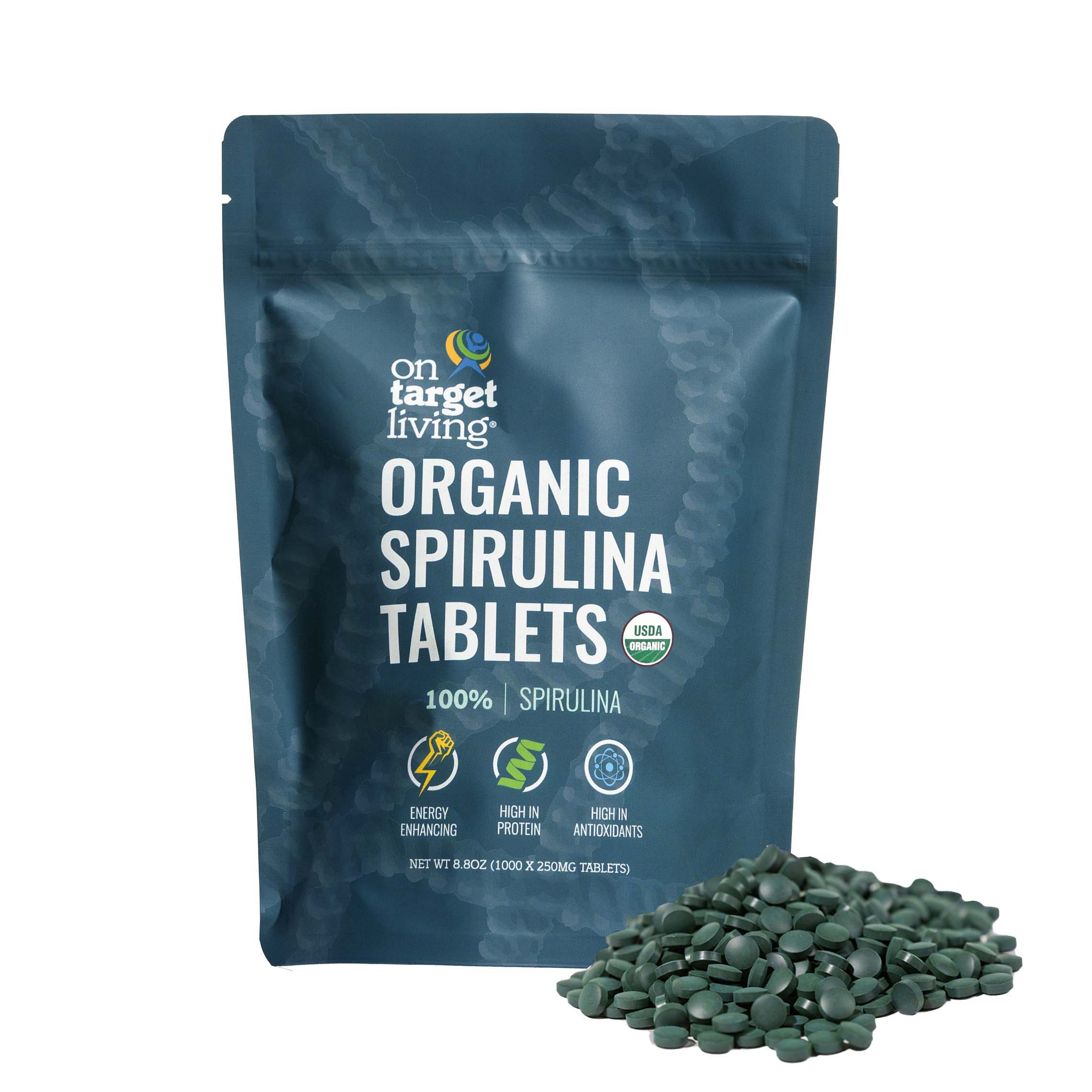 Targroch Spirulina & Chlorella Tablets – 1000 Or 2000 Count, Non-GMO, Dye-Free