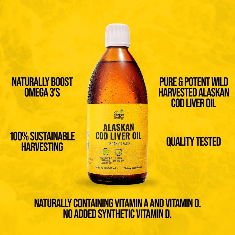Cod Liver Oil Organic Lemon Flavor 16.67 oz