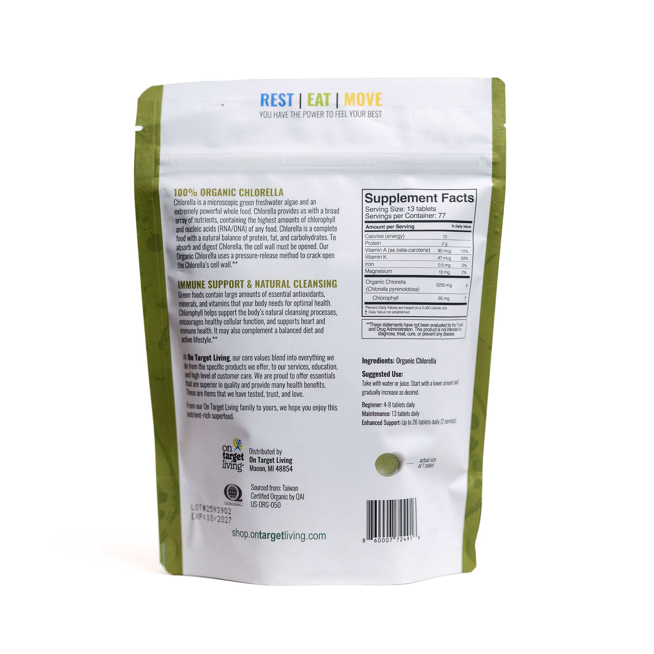 Organic Chlorella Tablets