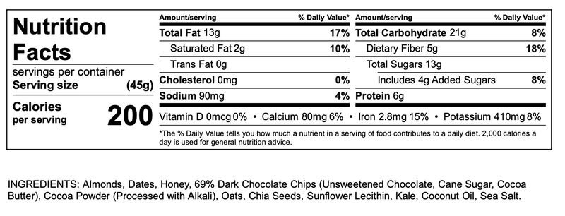 Chocolate Almond Butter Nutrition Bar